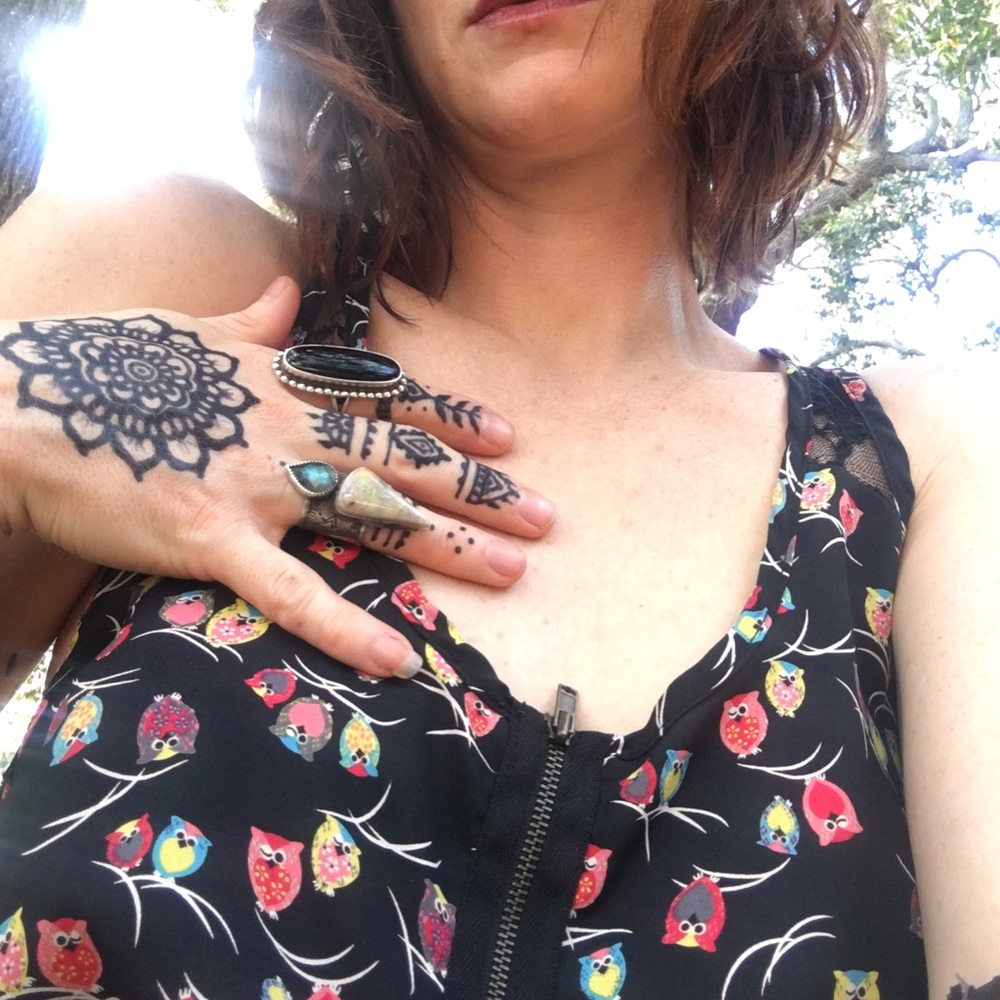 Owl racer back dress